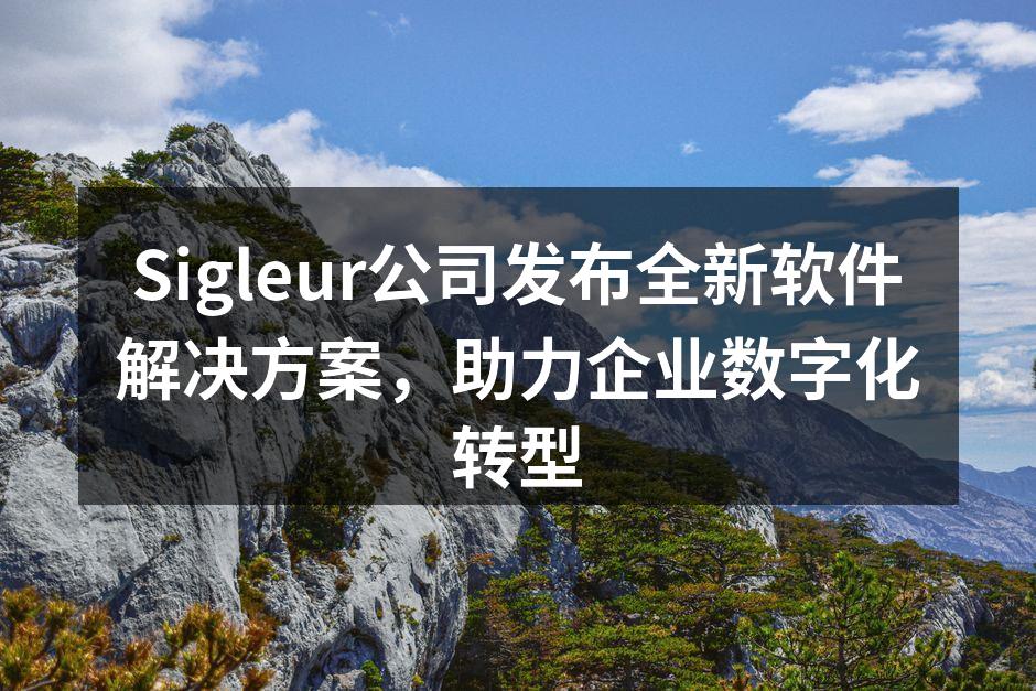 Sigleur公司发布全新软件解决方案，